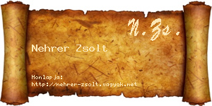 Nehrer Zsolt névjegykártya