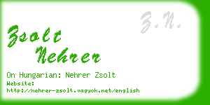 zsolt nehrer business card